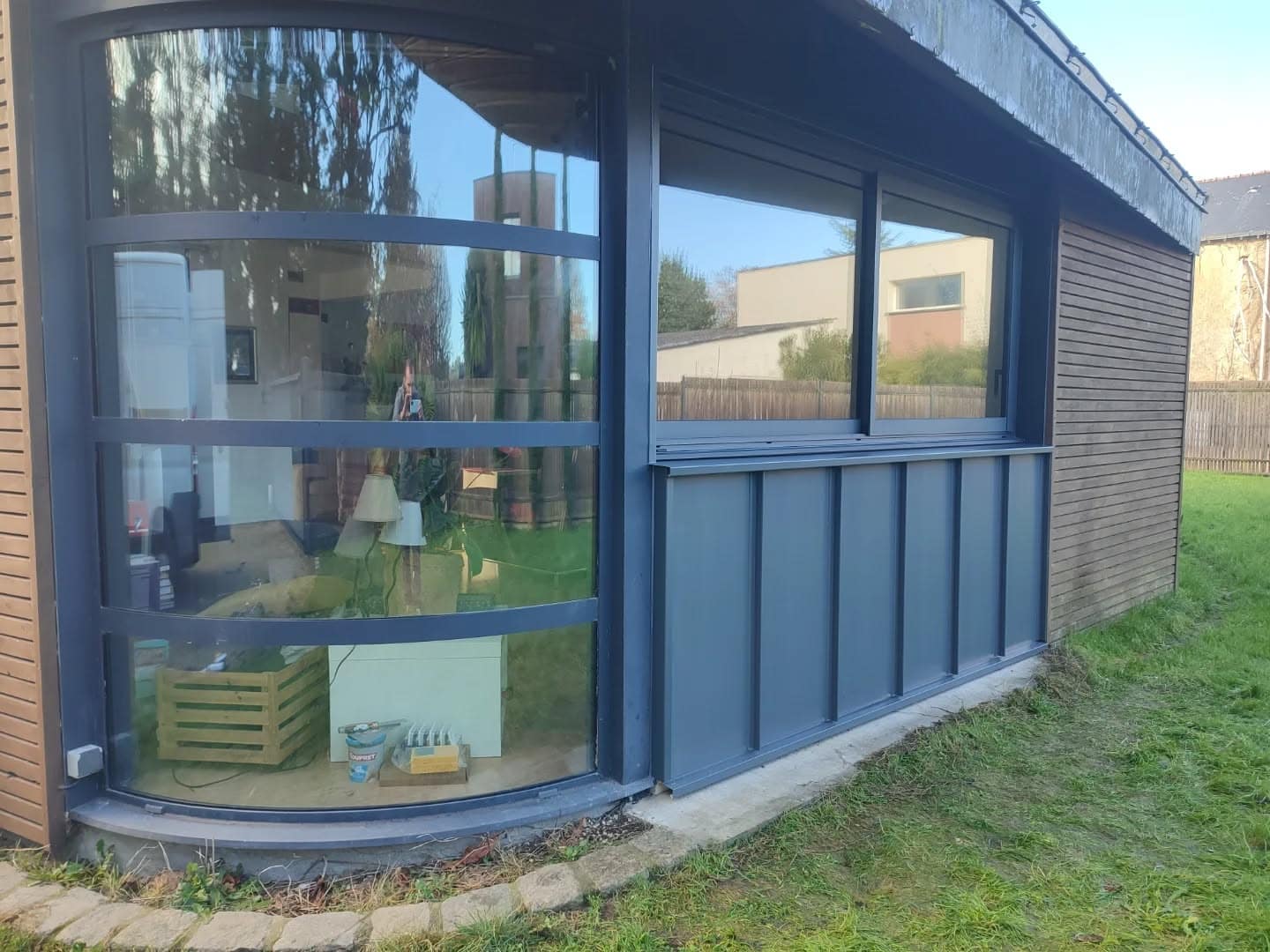extension maison carport la Chapelle sur Erdre
